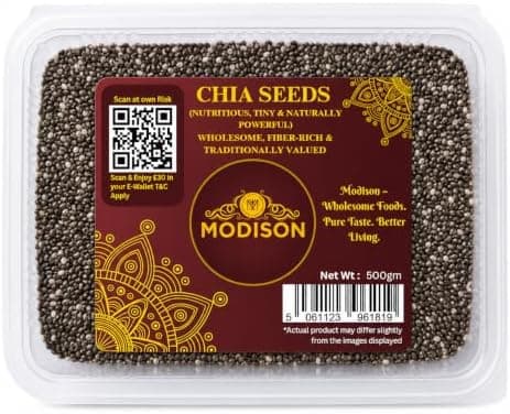 MODISON Chia Seeds Superfoods Natural Breakfast Nutrition 500g thumbnail 1