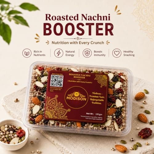 MODISON Roasted Nachni Booster Indian Snacks Ragi Seed Mix 180g thumbnail 6