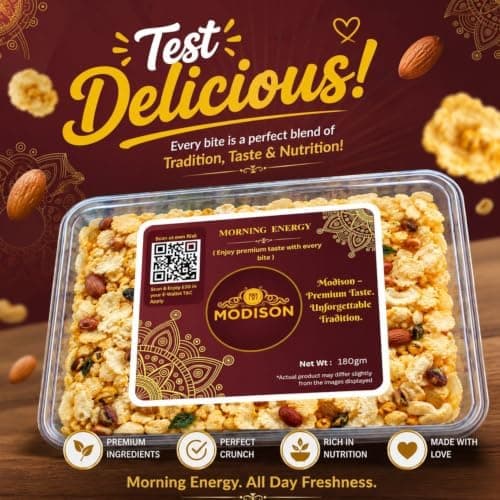MODISON Morning Energy Granola Breakfast Cereal Crunchy Oats 180g thumbnail 7