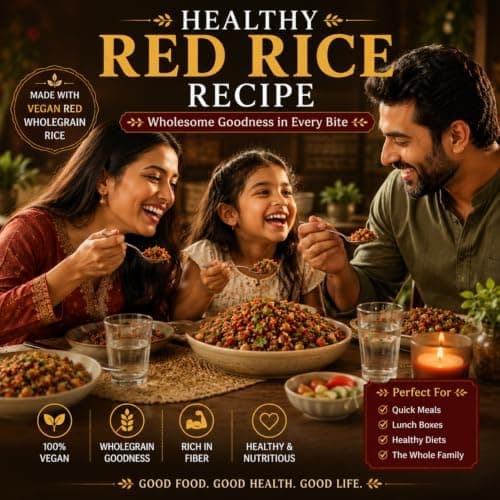 MODISON Vegan Red Wholegrain Rice Natural Gluten Free 1kg thumbnail 3