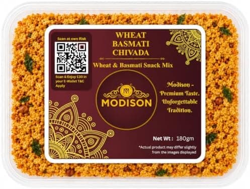 MODISON Wheat Basmati Chivada Indian Namkeen Crispy Flakes 180g thumbnail 1