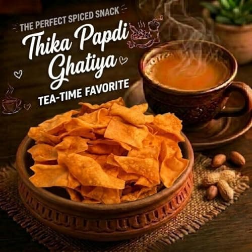 MODISON Tikha Papadi Ghatiya Indian Snacks Spicy Besan 180g thumbnail 4