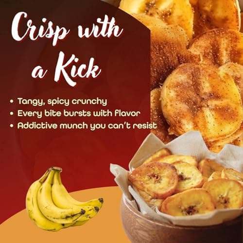 MODISON Spicy Banana Wafers Indian Snacks Crispy Chips 180g thumbnail 4