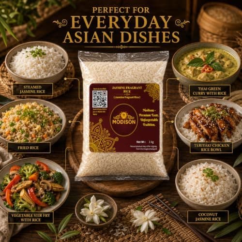 MODISON Jasmine Fragrant Rice Long Grain Rice 1kg Vegan thumbnail 5