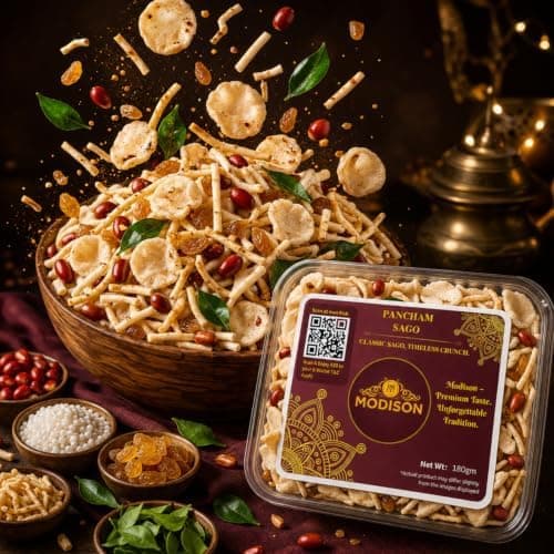 MODISON Pancham Sago Indian Namkeen Crunchy Sabudana Blend 180g thumbnail 6