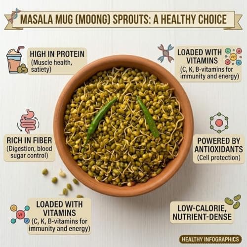 MODISON Masala Mug Healthy Snacks Roasted Mung Beans 180g thumbnail 4