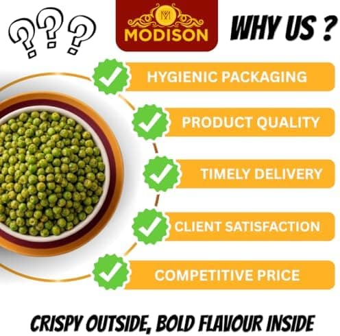 MODISON Spicy Fried Green Peas Healthy Snacks Crispy 100g thumbnail 2