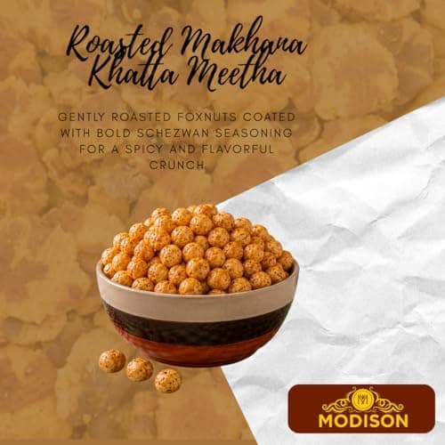 MODISON Roasted Makhana Healthy Snacks Schezwan Flavour 80g thumbnail 6