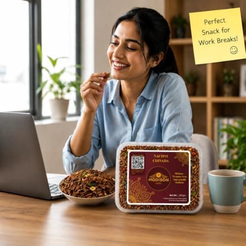 MODISON Nachni Chivada Indian Namkeen Roasted Ragi Millet 180g thumbnail 6