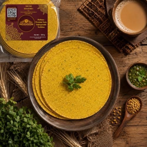MODISON Methi Khakhra Whole Wheat Fenugreek Crispbread Snack 200 g thumbnail 7