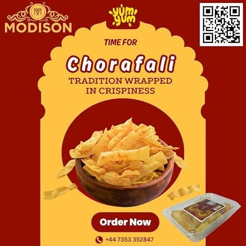 MODISON Chorafali Crispy & Authentic Gujarati Snack 180g thumbnail 5