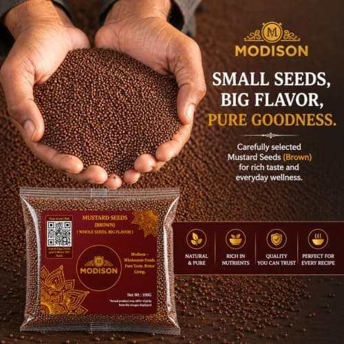 MODISON Mustard Seeds Whole Spice Natural 100g thumbnail 6