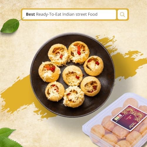 MODISON Pani Puri Indian Snacks Crispy Golgappa Shells 80pc thumbnail 3