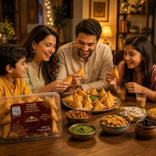 MODISON Punjabi Samosa Traditional Frozen Indian Snack 1kg thumbnail 6