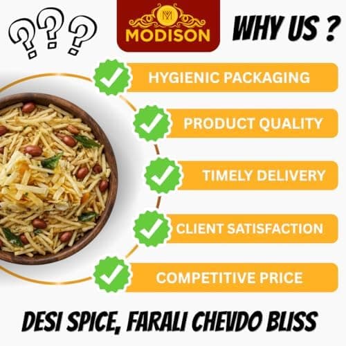 MODISON Farali Chevdo Indian Snacks Potato Peanut Mix 180g thumbnail 2