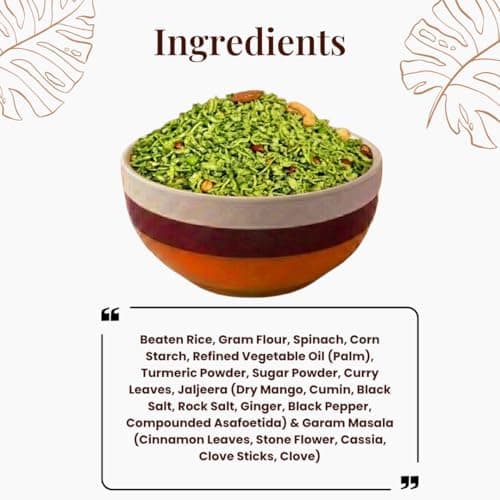 MODISON Palak Chevdo Indian Snacks Spinach Mix 180g thumbnail 7