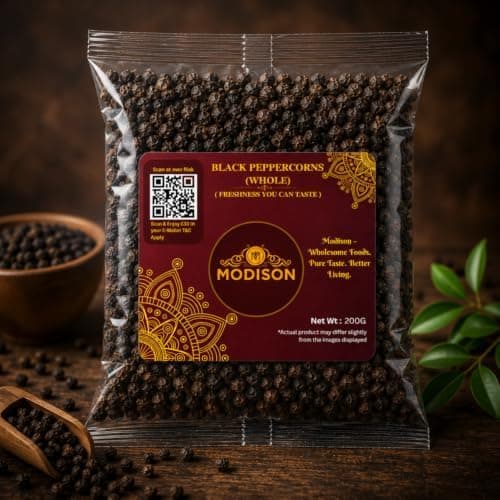 MODISON Black Peppercorns Whole Spice 200g thumbnail 2
