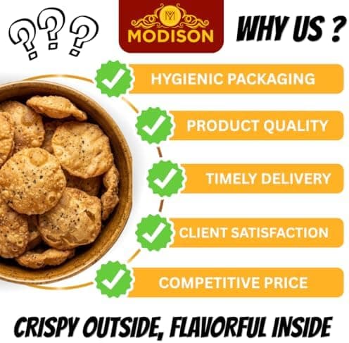 MODISON Farsi Puri Indian Snacks Jeera Crackers 180g thumbnail 2