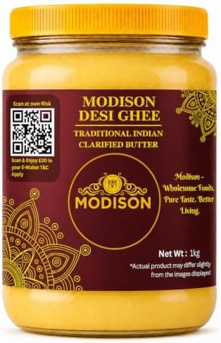 MODISON Desi Ghee Clarified Butter Pure Milk Fat 1kg thumbnail 1