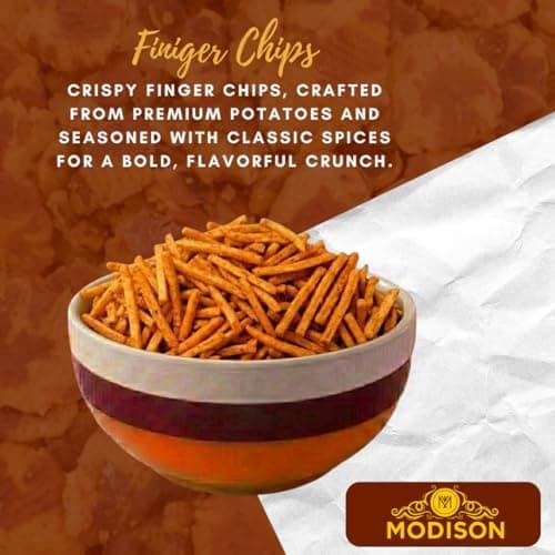 MODISON Spicy Finger Chips Indian Snacks Potato Crisps 180g thumbnail 6