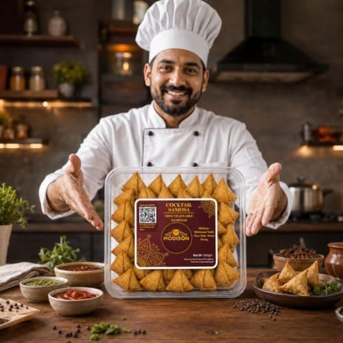 MODISON Cocktail Samosa Traditional Frozen Indian Snack 650g thumbnail 4