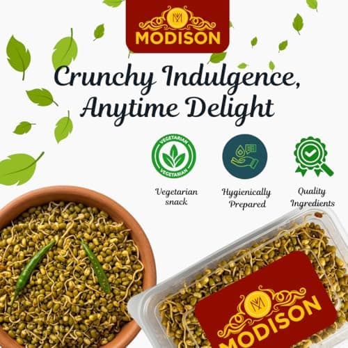 MODISON Masala Mug Healthy Snacks Roasted Mung Beans 180g thumbnail 5