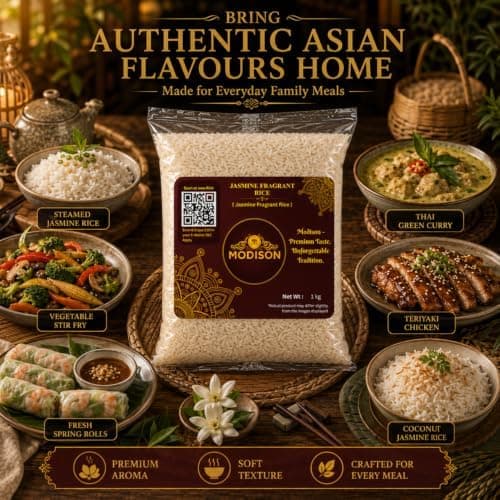 MODISON Jasmine Fragrant Rice Long Grain Rice 1kg Vegan thumbnail 7