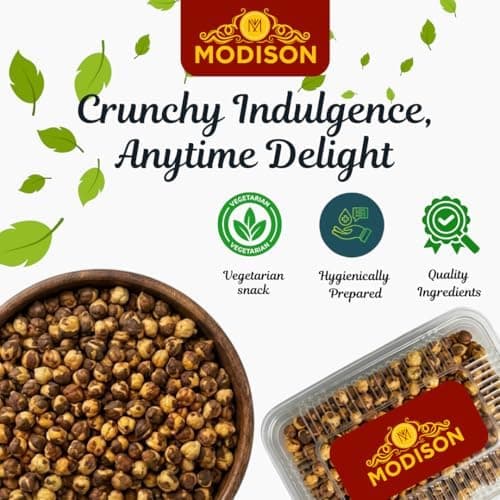 MODISON Roasted Chana Healthy Snacks High Protein 180g thumbnail 5