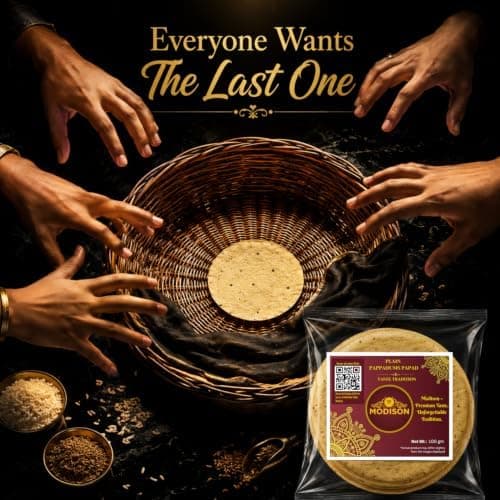 MODISON Madras Plain Pappadoms Indian Papad Crispy Wafer 300g thumbnail 3