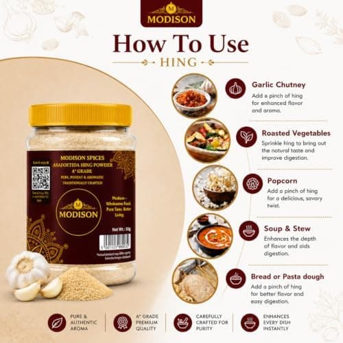MODISON Asafoetida Hing Powder Indian Spices A Grade 50g thumbnail 4