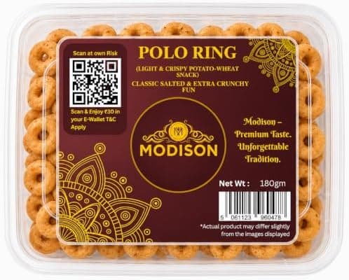 MODISON Polo Rings Indian Snacks Chatpata Masala 180g thumbnail 1