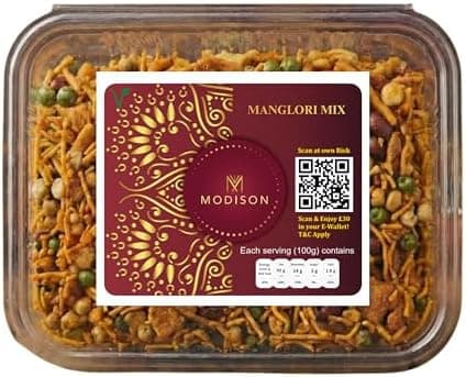 MODISON Manglori Mix Indian Snacks Spicy Crunchy 180g thumbnail 1