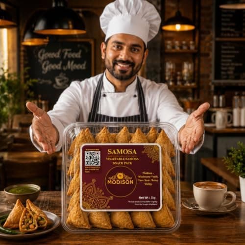 MODISON Samosa Traditional Frozen Indian Snack 1kg thumbnail 4