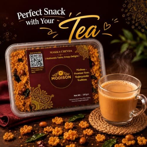 MODISON Makka Chevda Indian Namkeen Crispy Corn Flakes 180g thumbnail 7