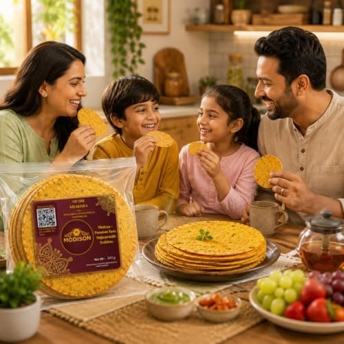MODISON Methi Khakhra Whole Wheat Fenugreek Crispbread Snack 200 g thumbnail 4