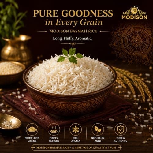 MODISON Pure Original Basmati Rice Long Grain Gluten Free 1kg thumbnail 5