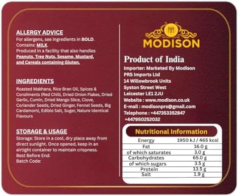 MODISON Roasted Makhana Healthy Snacks Peri Peri 80g alternate image