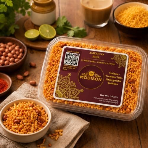 MODISON American Bhel Indian Namkeen Crispy Puffed Rice 180g thumbnail 2
