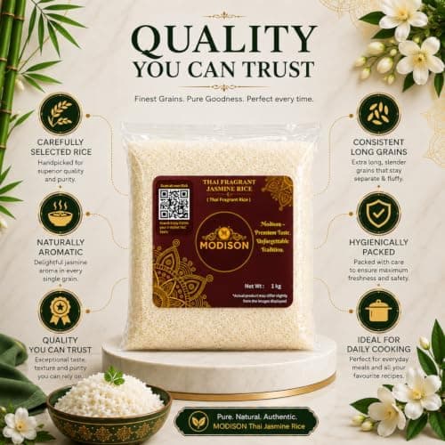 MODISON Thai Fragrant Jasmine Rice Long Grain Aromatic White Rice 5kg thumbnail 2