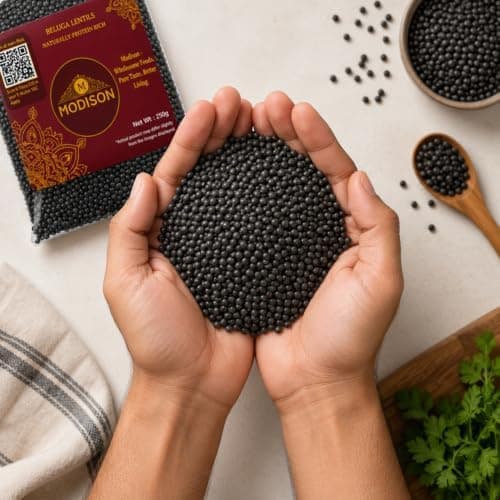 MODISON Beluga Lentils Whole Pulses High Fibre Protein Pack 6x250g thumbnail 6