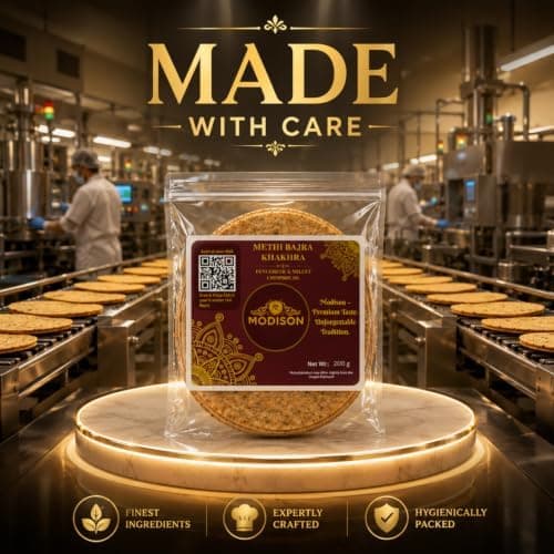 MODISON Methi Bajra Khakhra Fenugreek Millet Crispbread 200g thumbnail 7