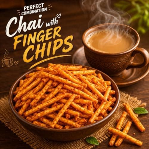 MODISON Spicy Finger Chips Indian Snacks Potato Crisps 180g thumbnail 4