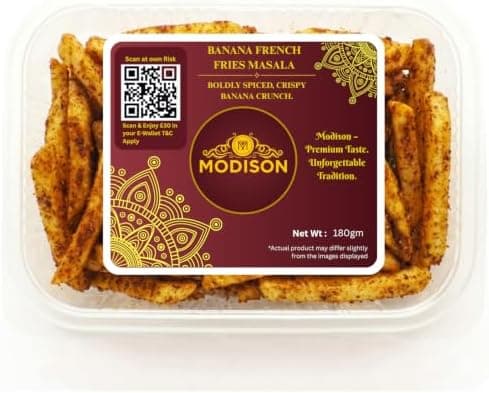 MODISON Banana French Fries Indian Snacks Masala Kela 180g thumbnail 1