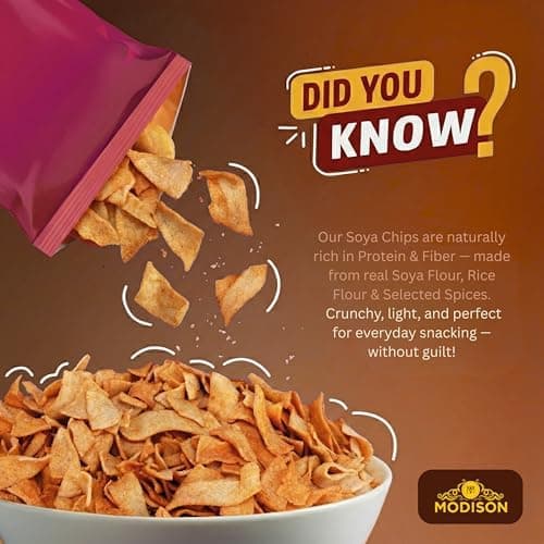 MODISON Soya Papdi Healthy Snacks Crispy Protein Rich 180g thumbnail 5