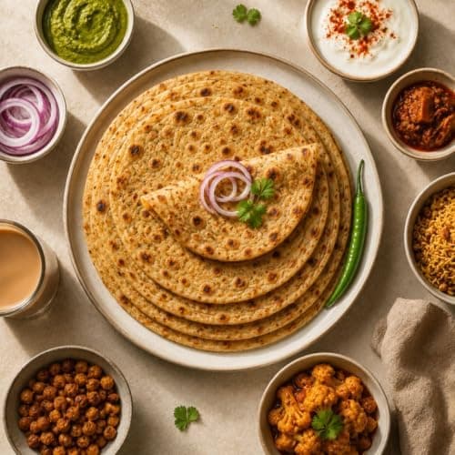 MODISON Cauliflower Paratha Traditional Indian Flatbread Frozen 400g thumbnail 5