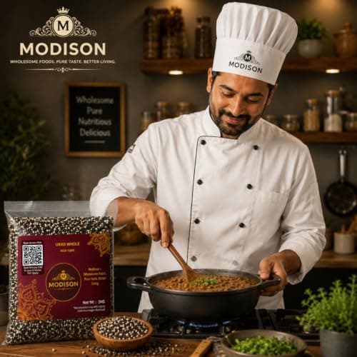 MODISON Urad Whole Black Gram Lentils High Fibre Protein 2KG thumbnail 7