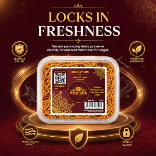 MODISON Bombay Mix Indian Namkeen Snack Traditional Savoury 200g thumbnail 6