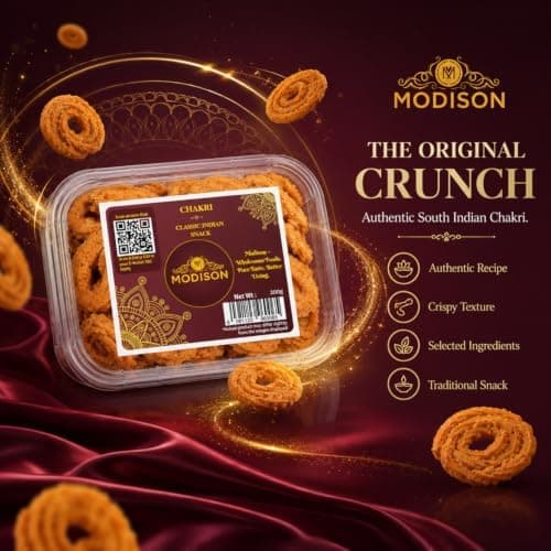 MODISON Chakri Crispy Indian Namkeen Snack 200g thumbnail 6