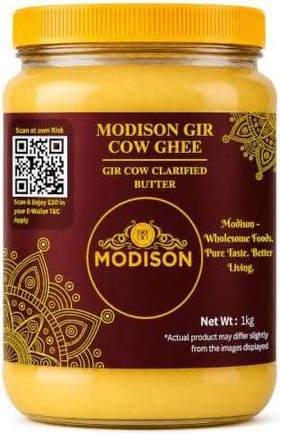 MODISON Gir Cow Ghee Clarified Butter Pure Milk Fat 1kg thumbnail 1