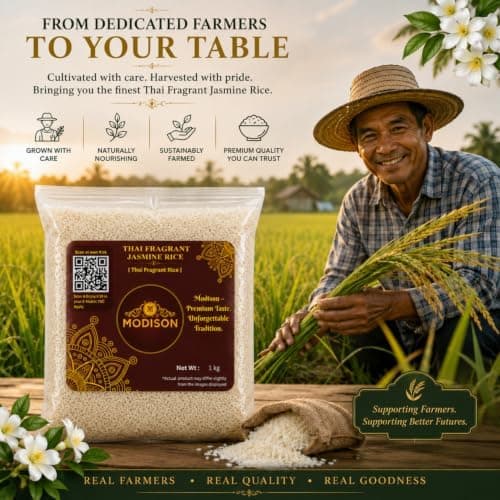 MODISON Thai Fragrant Jasmine Rice Long Grain Aromatic White Rice 5kg thumbnail 5